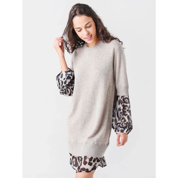 Brochu Walker The Ebella Layered Dress Cashmere Blend size Small Orig. $438 - Picture 1 of 8